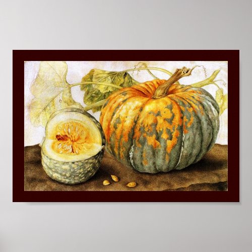 SEASONS FRUITS   PUMPKINS POSTER