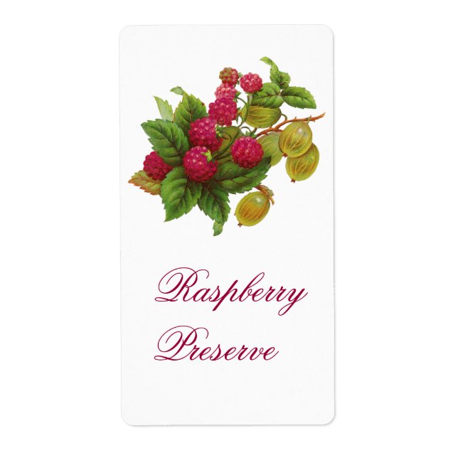 SEASON'S FRUITS / RASPBERRIES LABEL (Front)