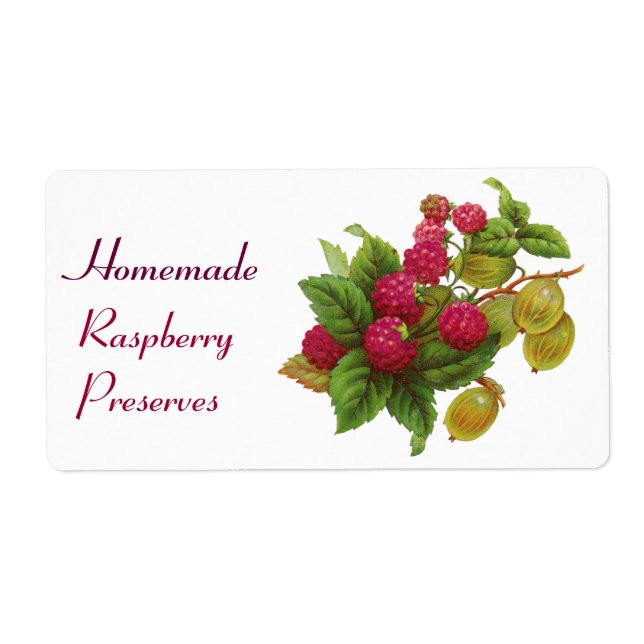 SEASON'S FRUITS / RASPBERRIES LABEL (Front)
