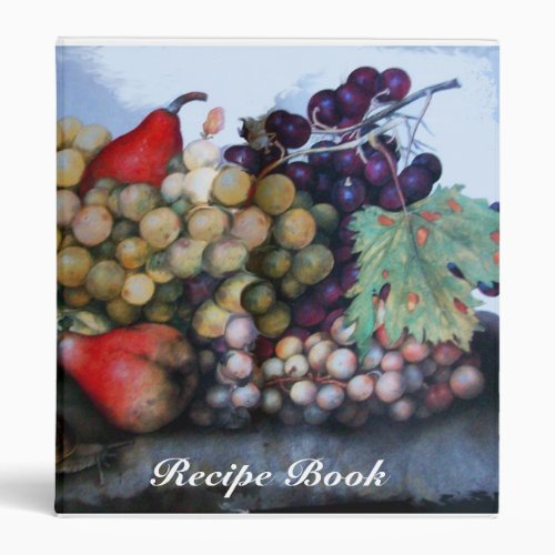 SEASONS FRUITS RECIPE BOOK 3 RING BINDER