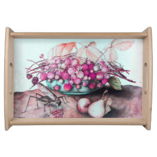SEASON'S FRUITS / STRAWBERRIES AND PEARS SERVING TRAY