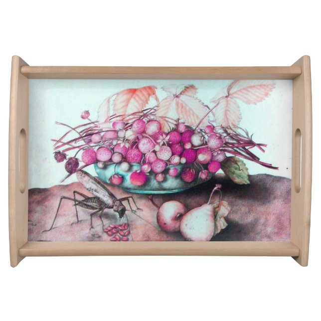SEASON'S FRUITS / STRAWBERRIES AND PEARS SERVING TRAY (Front)