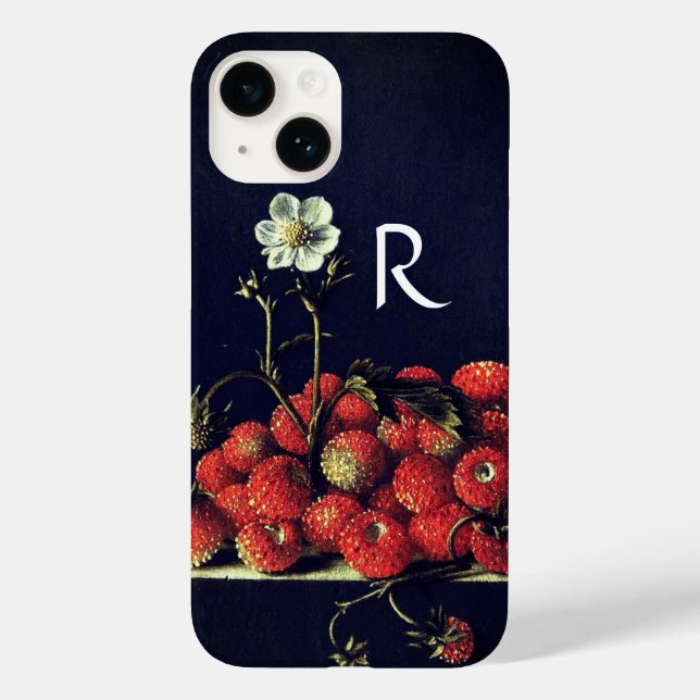 SEASON'S FRUITS,STRAWBERRIES AND STRAWBERRY FLOWER Case-Mate iPhone CASE (Back)