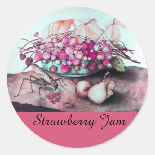 SEASONS FRUITS STRAWBERRY PreserveJam Canning Classic Round Sticker