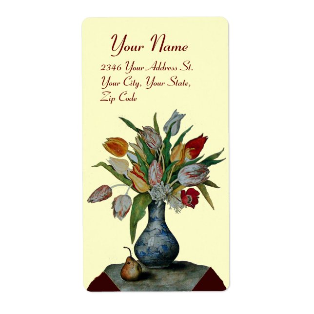 SEASON'S FRUITS -TULIPS cream Label (Front)