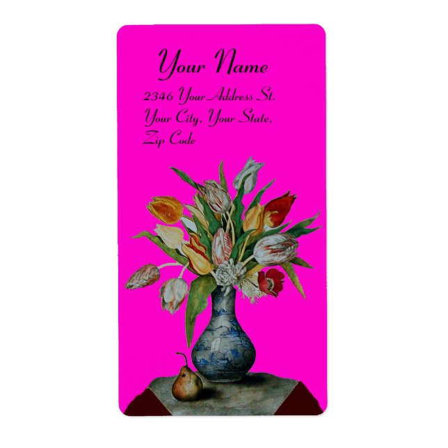 SEASON'S FRUITS -TULIPS violet Label (Front)