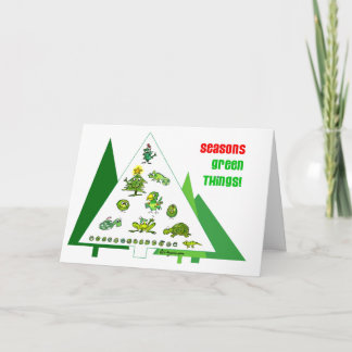 Seasons Green Things Creatures Holiday Card