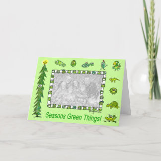 Seasons Green Things Holiday Card