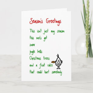 Season's Greeting - a (bad) Christmas Poem Holiday Card