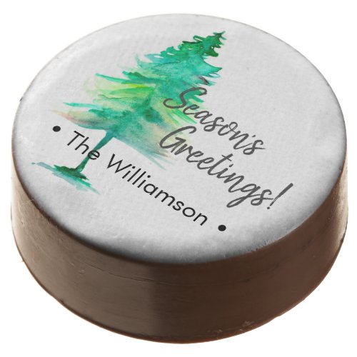 Seasons Greeting Company Christmas tree painting Chocolate Dipped Oreo