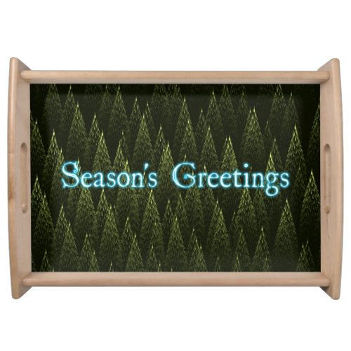 Seasons Greeting _ Conifers Serving Tray