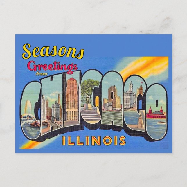 Seasons Greeting from Chicago  Postcard (Front)
