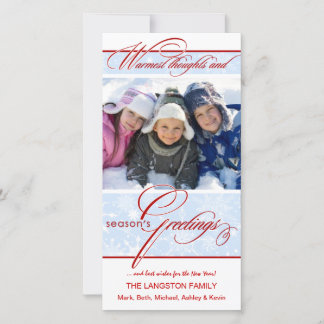 Seasons Greeting Holiday Photo Cards