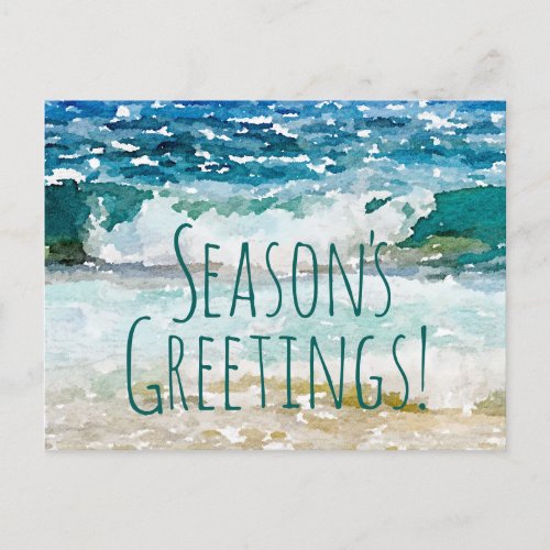 Seasons Greeting New Home Announcement Postcard