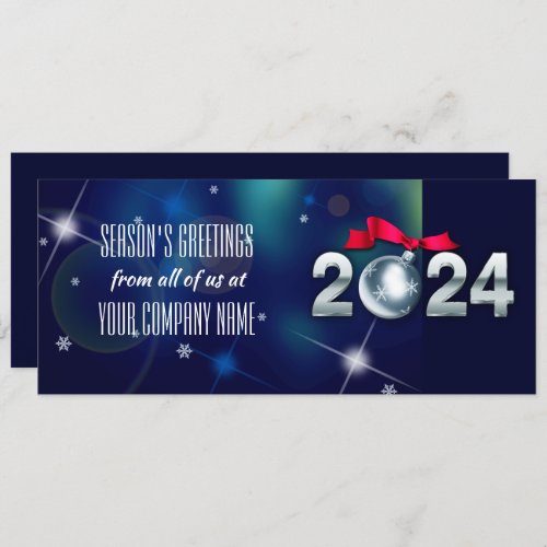 Seasons Greetings 2024 Business Corporate  Holiday Card