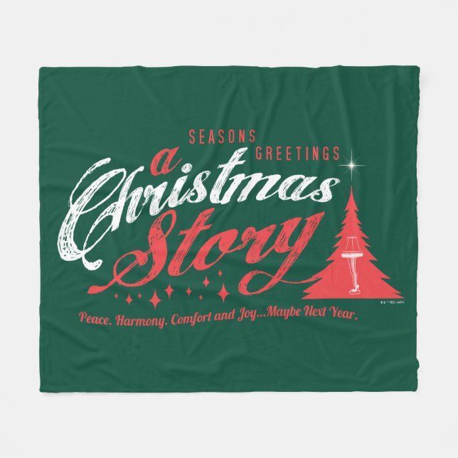 Season's Greetings - A Christmas Story Fleece Blanket (Front (Horizontal))