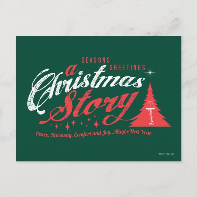 Season's Greetings - A Christmas Story Holiday Postcard (Front)