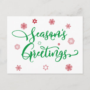 Season's Greetings Add Your Photo Postcard