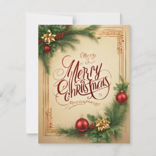 Seasons Greetings and Warm Wishes Holiday Card