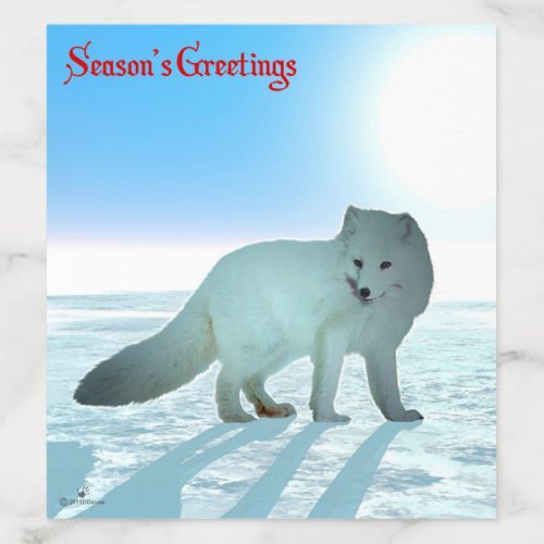 Seasons Greetings _ Arctic Fox Envelope Liner