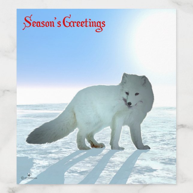 Season's Greetings - Arctic Fox Envelope Liner (Design)