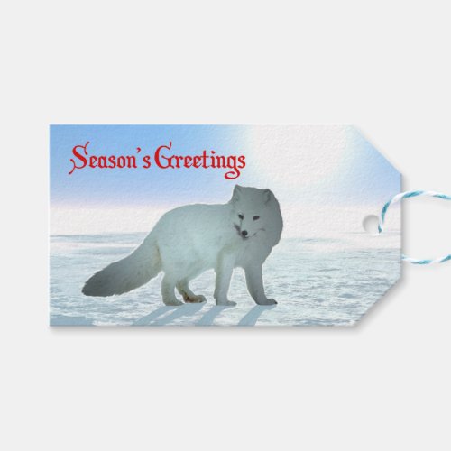 Seasons Greetings _ Arctic Fox Gift Tags