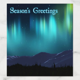 Season's Greetings - Aurora Borealis Envelope Liner