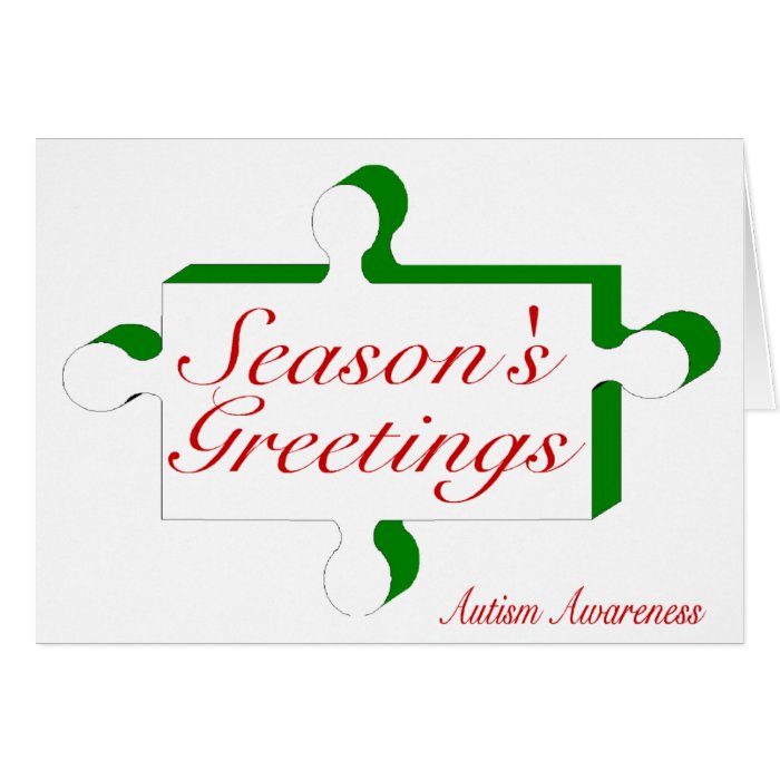 Seasons Greetings Autism Awareness Greeting Card