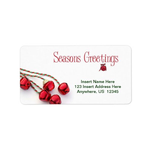 Seasons Greetings Bells Label