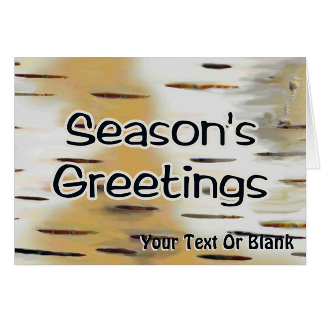 Season's Greetings - Birchbark Cards (Front Horizontal)