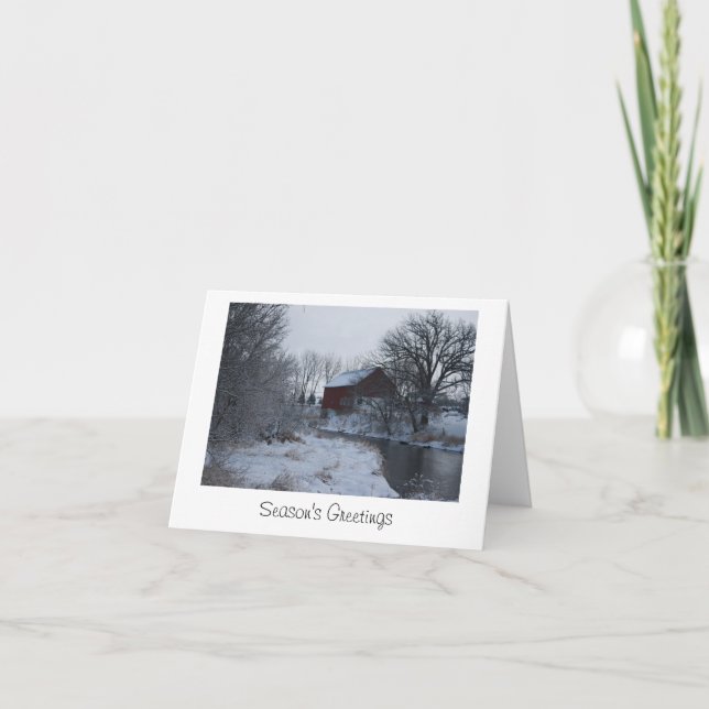 Season's Greetings Blank Note Card (Front)