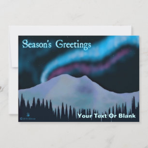 Season's Greetings - Blue Aurora