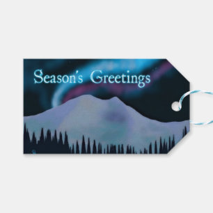 Season's Greetings - Blue Aurora Gift Tags