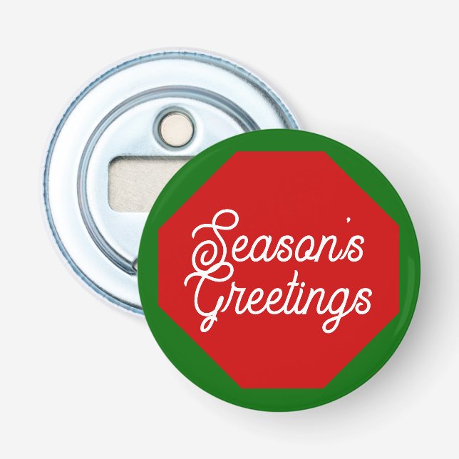 Season's Greetings Bottle Opener (Front)