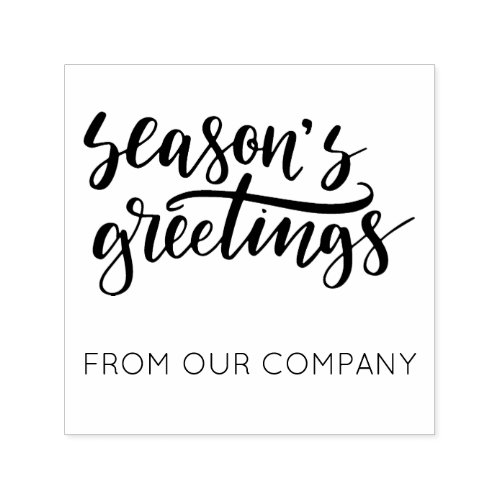 Seasons Greetings Brushed Typography Business Self_inking Stamp