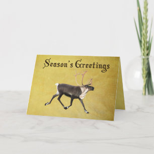 Season's Greetings - Bull Caribou Holiday Card