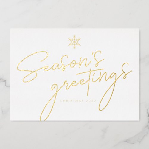 Seasons Greetings  Business Doctor Client Foil Holiday Card