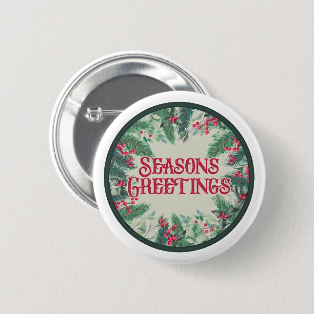 Seasons Greetings Button (Front & Back)