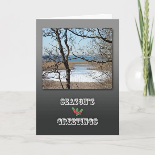 Seasons Greetings _ Cape Cod Salt Marsh Holiday Card