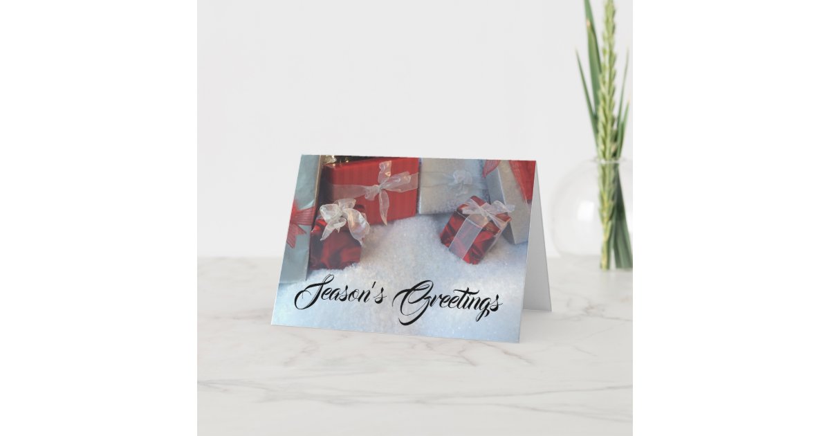 Christmas card tree merry cards wishes sparkling messages birthday greetings greeting quotes wishing holidaycardsapp puppies santa blessings choose davia Season's Greetings, card | Zazzle.com