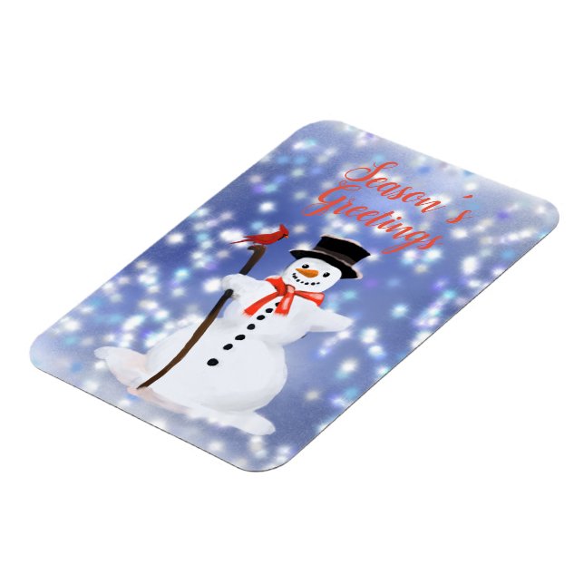 Seasons greetings Card Magnet (Left Side)