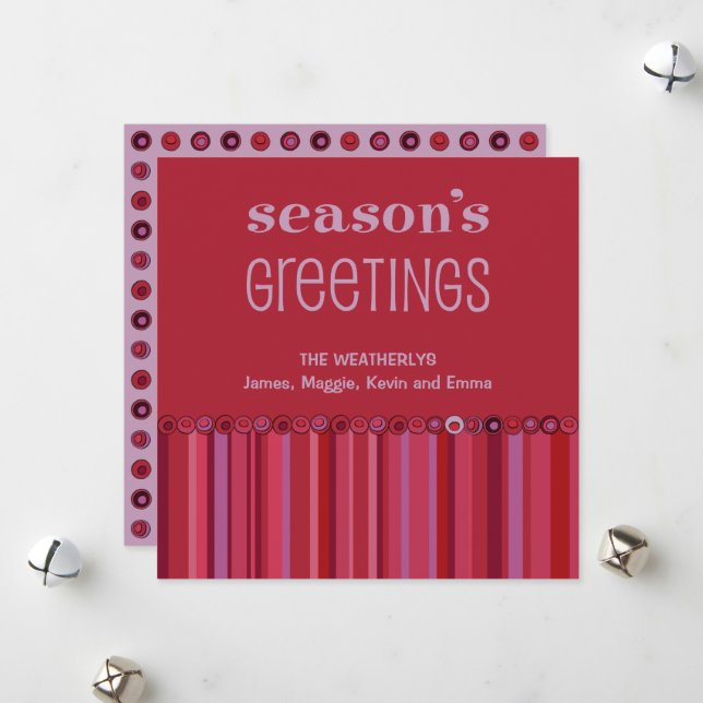Season's Greetings Card Template (Front/Back In Situ)