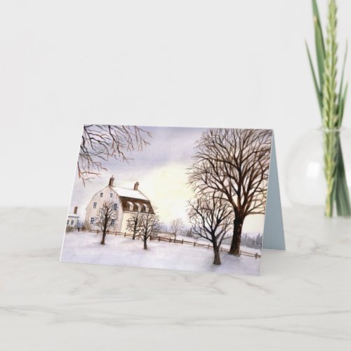 Seasons Greetings Card Winter in New England