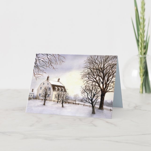 Season's Greetings Card Winter in New England (Front)