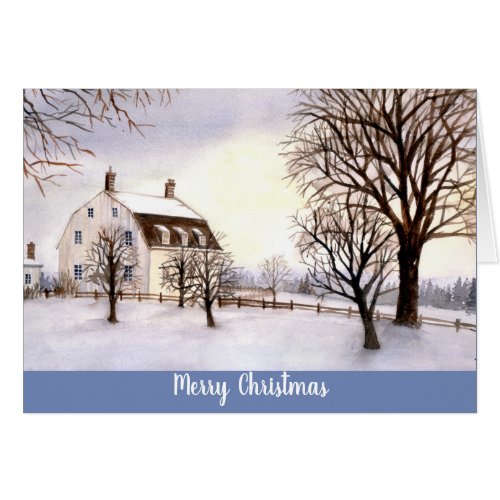 Seasons Greetings Card Winter in New England