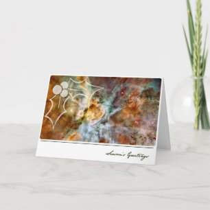 Season's Greetings Carina Nebula with Mistletoe Holiday Card