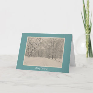 Season's Greetings - Central Park Poet's Walk Holiday Card