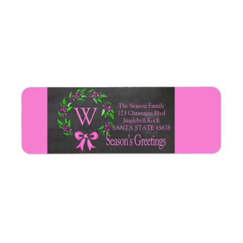 Seasons Greetings Chalkboard Holiday Label