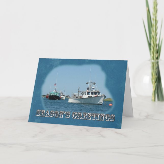 Season's Greetings - Chatham Harbor Boats Holiday Card (Front)