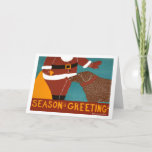 Seasons Greetings-Chocolate Lab-Stephen Huneck Holiday Card